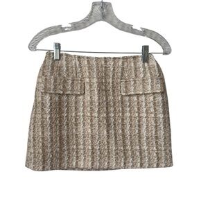 Moussy Nep Wool Tweed Mini Skirt Size 1 Small